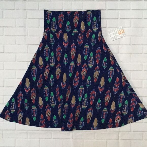 LuLaRoe Azure A-line stretchy feather skirt | XS - Picture 1 of 6